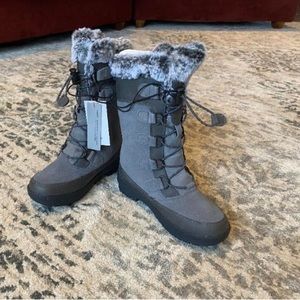 Girls Grey Alberta Tall Winter Boots - All in Motion